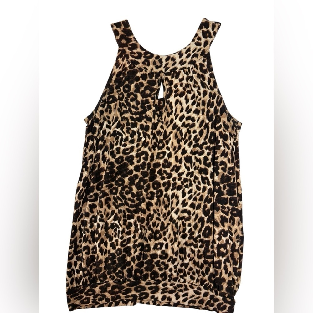 next Leopard-Print Sleeveless Camisole - Brown Black Cream